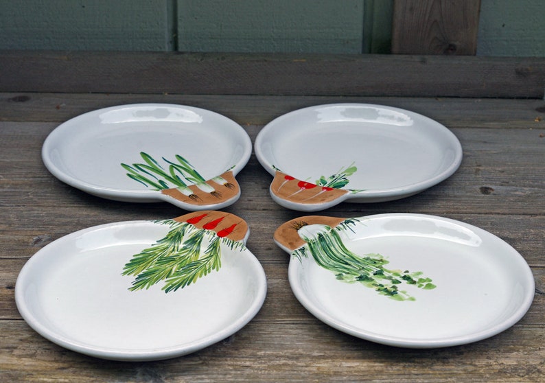 Italy Vegetable Plates Set of 4 Inventory Box 37