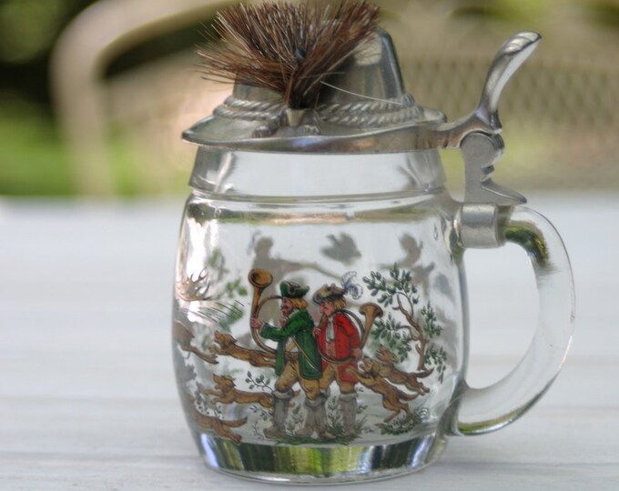 Vintage Stein Miniature Glass Beer Stein Made in W Germany Etsy