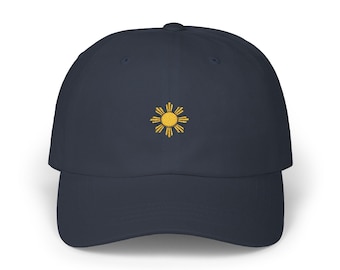 Filipino Sun, Araw- Gift, Minimalist Embroidered- Classic Dad Cap
