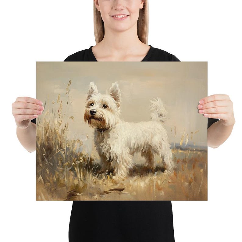 Antique West Highland Terrier Art Print: Vintage Dog Portrait - Etsy