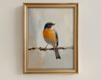 Robin Art Print: American Robin Portrait