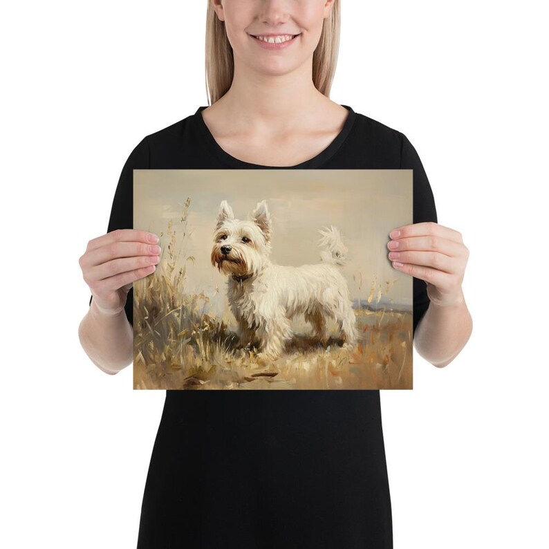 Antique West Highland Terrier Art Print: Vintage Dog Portrait - Etsy