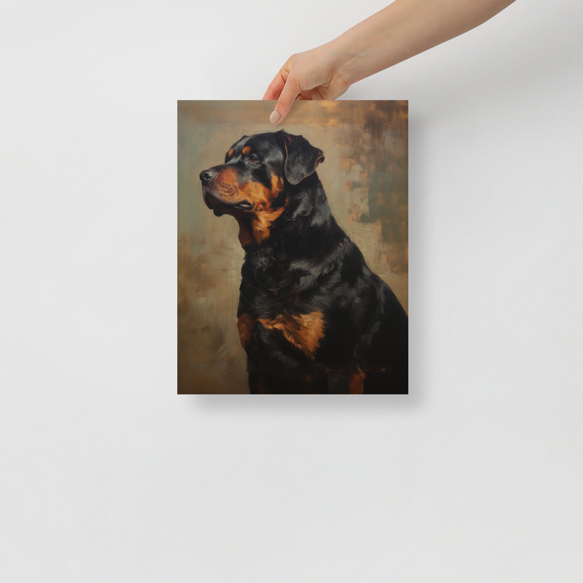 Vintage Rottweiler Vintage Rottweiler Portrait Art Print: Antique Style Dog Painting - Etsy UK