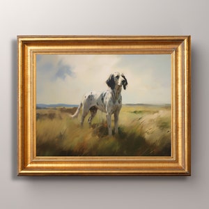 English Setter Portrait Painting Art Print, English Setter Print, Antique Art, Dog Portrait, Pet Portrait, Fine Art Painting, Gift, Wall Art