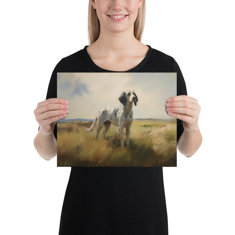 English Setter Portrait Painting Art Print, English Setter Print ...