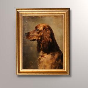 Vintage Cocker Spaniel Portrait Painting, Antique Art Print, Cocker Spaniel Painting, Cocker Spaniel Print, Dog Portrait, Pet Portrait