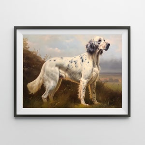 Vintage English Setter Painting Digital Download Antique - Etsy