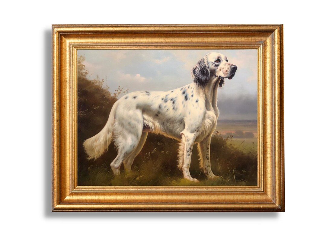 Vintage English Setter Painting Digital Download Antique - Etsy