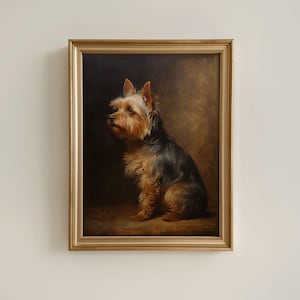 Antique Yorkshire Terrier Portrait Print: Vintage Yorkie Art Print
