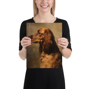 Vintage Cocker Spaniel Portrait Painting, Antique Art Print, Cocker ...
