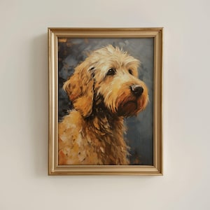 Goldendoodle Portrait Art Print, Goldendoodle Fine Art Painting, Giclee Print, Pet Portrait, Dog Owner Gift, Wall Decor, Pet Memorial