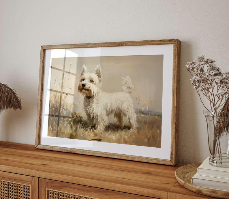Antique West Highland Terrier Art Print: Vintage Dog Portrait - Etsy