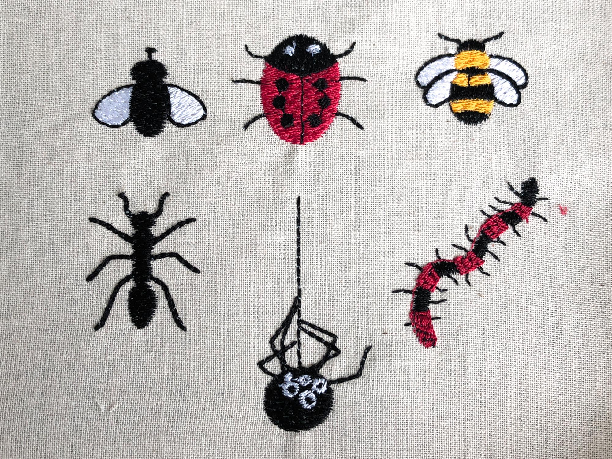 Little Bugs - Machine Embroidery, Simple, for a Small Hoop - Set - Etsy