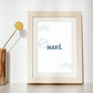 Marš Poster | Balkan Art Print | Balkan | Balkan Wall Art | Bosnia, Serbia, Croatia | Balkan Decoration | Balkan Poster