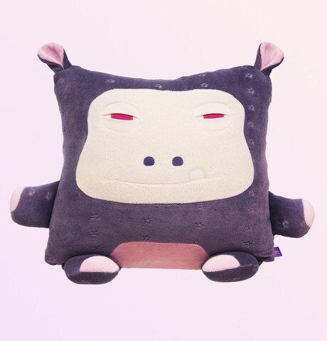 Hippo Throw Pillow Purple Decorative Cushion For Couch Etsy