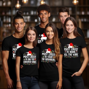 Matching Family Christmas DTF Transfer: Most Likely To...