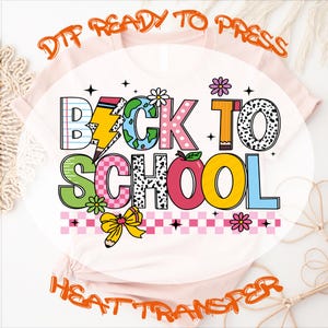 Back To School DTF Transfer, Retro School Shirts Ready to Press, Student Gift, Teacher Life Dtf, First Day Of School Heat Press Transfer