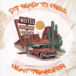 Desert Road Trip DTF, Ready To Press Heat Transfers, Trendy Western Tee, Country Road Dtf, Heat Press, Western Dtf Transfer Ready to Press