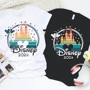 Disney Family Trip 2026 DTF, Matching Disney Shirts Ready to Press, Disney Squad Castle Shirt, Disney Iron On Print, World Disney Transfer image 1