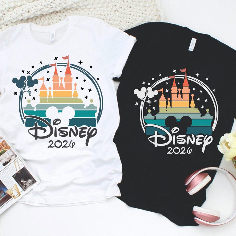 Disney Family Trip 2026 DTF, Matching Disney Shirts Ready to Press, Disney Squad Castle Shirt, Disney Iron On Print, World Disney Transfer image 1