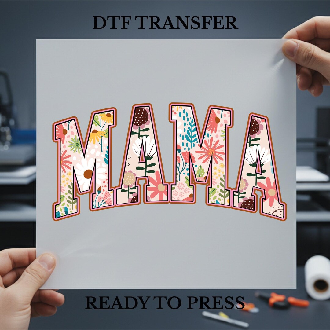 Boho Floral Mama DTF Transfer Ready for Press, Floral Mother's Day ...