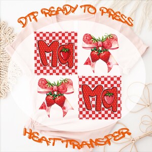 Strawberry Mama DTF Transfer Ready For Press, Ready To Press Mothers Day Transfer, Mom Heat Transfer, Trendy Mama Dtf, Mother's Day Dtf