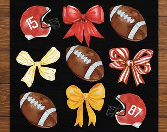 Chiefs Football Coquette Bow DTF Transfer: Kansas Ready To Press, Football Iron On Print