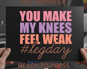 Fitness DTF Transfer: Gym Lover Ready to Press, Workout Iron On Print, Shirt Decal