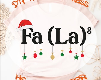 Fa (la)8 Funny Christmas Santa DTF Transfer, Christmas Math Gift DTF, Family Christmas Ready To Press, Heat Transfer, Funny Christmas Dtf