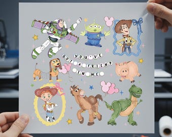 You've Got A Friend In Me DTF Transfer, Retro Toy Story Bow Ready to Press, Disney Iron On