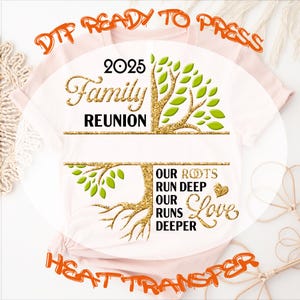 Personalized Family Reunion 2025 DTF Transfer: Ready to Press