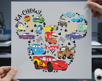 Disney Cars DTF Transfer, Lightning McQueen Mater Ready to Press