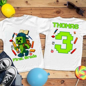 Custom Gamer Back To School Shirt | Gamer Boys Shirt | First Day Of School Shirt | Preppy Back To School Shirt | Kids Back School Shirt