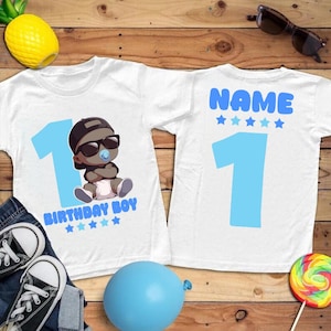 Custom Boss Baby black, Name & Age Birthday Shirts, The Boss Baby, Baby Boy, Baby Girl, Custom Boy birthday shirt, Custom Boy birthday shirt