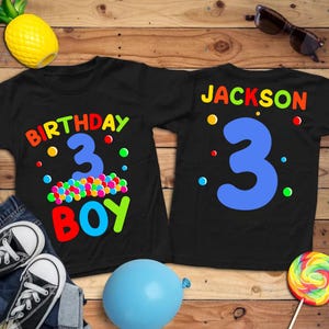 Personalized Bounce House Birthday Shirt | Matching Family Shirts | Birthday Boy Matching Shirt | Bouncy Ball Pit Birthday Shirt | Any Age