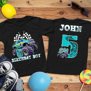 Monster Truck Birthday Shirt, Birthday Boy Monster Truck Shirt, Family Birthday Truck Shirt, Custom Monster Truck Birthday Shirt, Truck Bday
