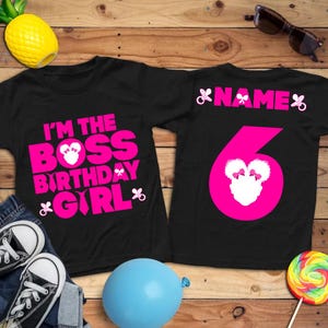 Custom Afro Baby Girl Boss Birthday, Name & Age Birthday Shirts, Baby Boy, Baby Girl, Custom Boy birthday shirt, Custom Girl birthday shirt