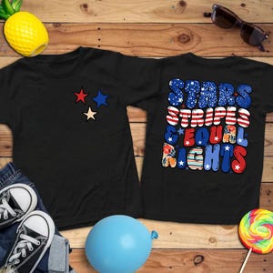 Stars Stripes And Equal Rights Shirt, Retro 4th Of July T-shirt, Liberal American Sweatshirt, Patriotic Women Gift, Feminist American Shirt