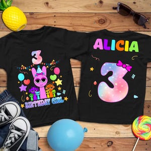 Personalized Sprunki Birthday Girl Shirt Custom Sprunki Girl Shirt Roblo Game Birthday, Sprunki Birthday Girl Oren Sprunki Birthday shirt