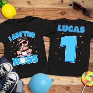 Custom Boss Baby, Name & Age Birthday Shirts, The Boss Baby, Baby Boy, Baby Girl, Custom Boy birthday shirt, Custom Girl birthday shirt
