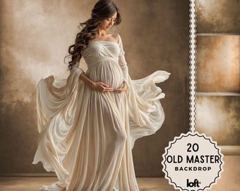 20 Old Master Style Photography Backdrop | Timeless Maternity, Portrait, and Studio Background | Classic Fine Art Designs | Digital Backdrop