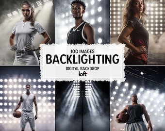 Stadium Fog Backlight Sports Backdrops | Football and all Sports Stadium Backlighting, Smoke Effects Sports Photography Designs Overlays