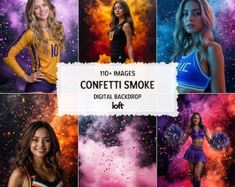 110+ Sports Backgrounds and Digital Overlays for Cheerleader, Volleyball, Baseball, Basketball, Football, and Softball Photography Backdrops