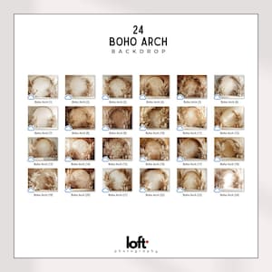 May include: A set of 24 digital backdrop images featuring a boho arch made of dried pampas grass and other natural elements. The arch is set against a neutral background, creating a warm and inviting atmosphere. The images are perfect for photographers and designers looking to create beautiful and unique backdrops for their projects.