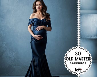 Old Master Backgrounds Fine Art Textures and Maternity Backdrops, Digital Studio Overlays, Portrait Background, Blue Texture Photo Backdrops