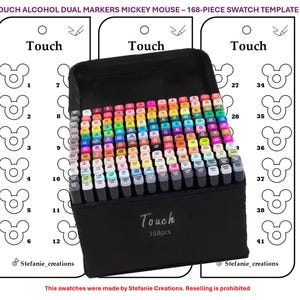 Digital PDF Touch MICKEY MOUSE - 168-piece Markers Swatch Template | Printable Template | Instant Download