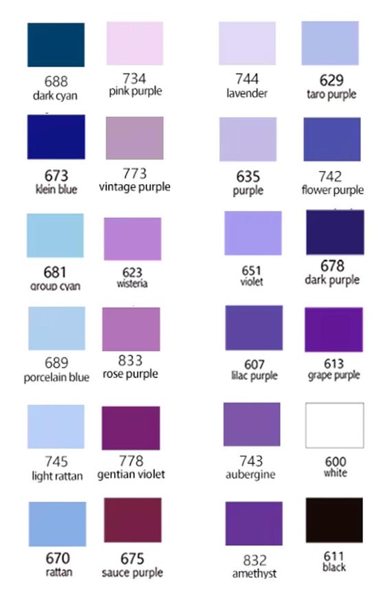 Digital PDF Guangna - 168-piece Brush Markers Swatch Template