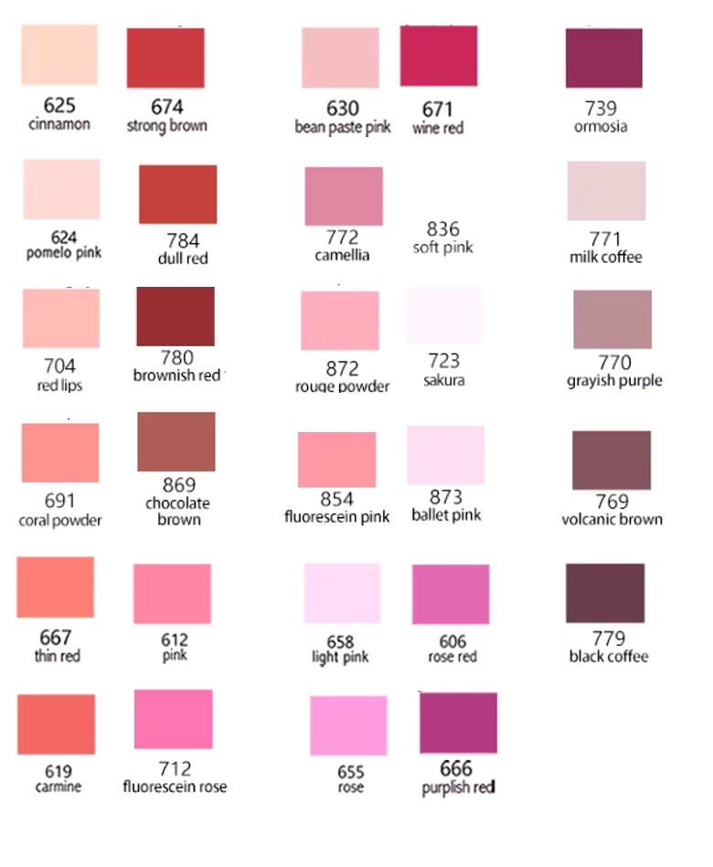 Digital PDF Guangna - 120-piece Brush Markers Swatch