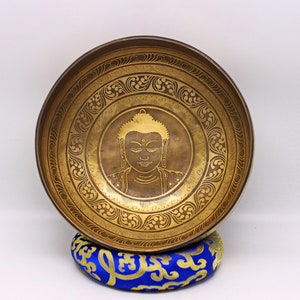 10 inches Master Healing  Full Mantra Carving Singing  Bowl from Nepal- Tibetan Singing Bowl-Meditation-Sound bath-Healing Bowl