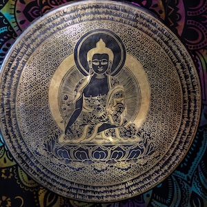 50-100 cm Buddha Carving Gong-Tibetan Singing Meditation Gongs - Gong From Nepal. Bath Sessions Gongs.